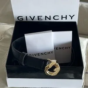 GIVENCHY G Chain Leather Belt, Black/Gold - S80 Givenchy - Reversible G Chain leather belt Givenchy main image 3